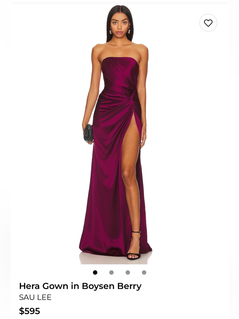 Sau Lee Hera Strapless Gown in Boysen Berry